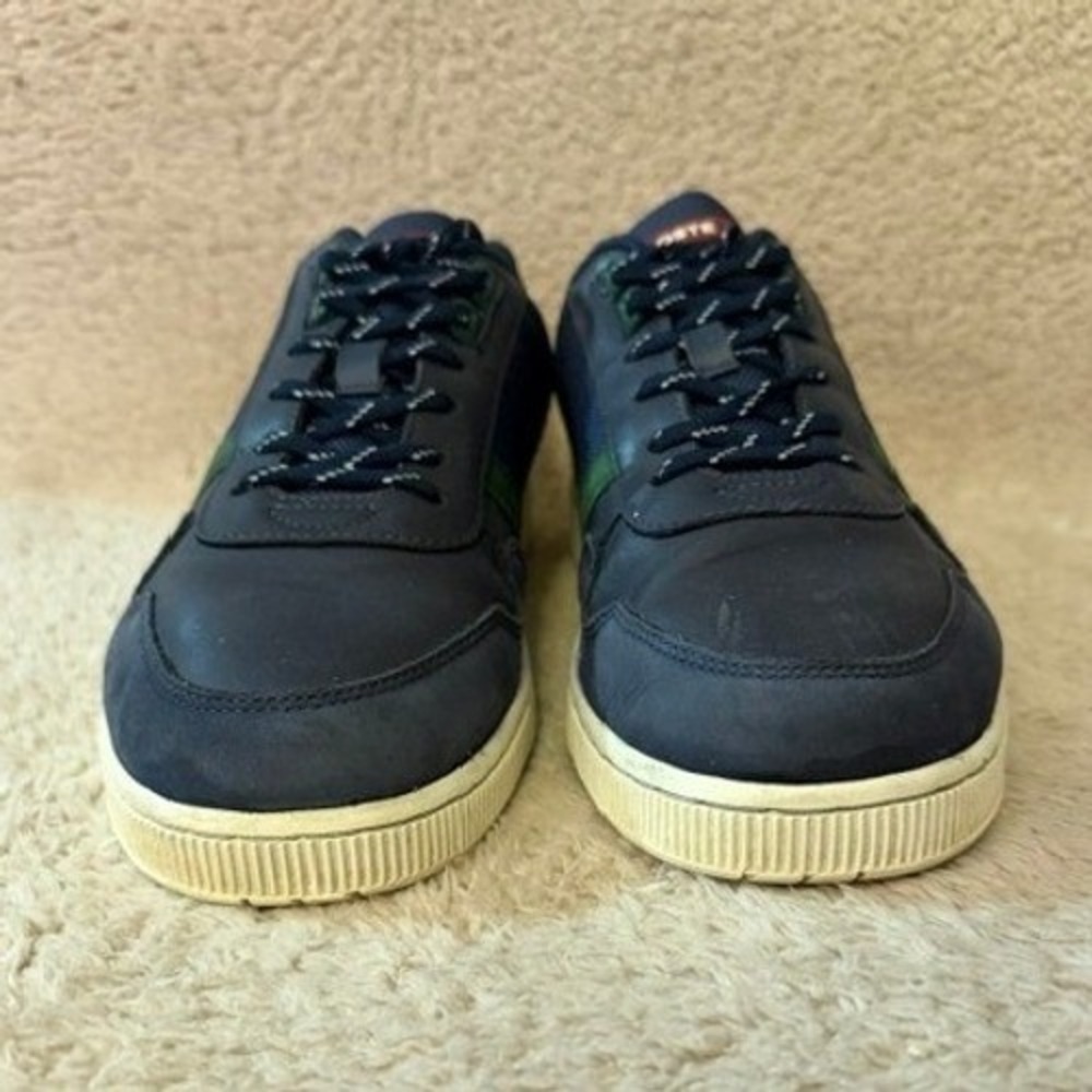 Lacoste T-Clip 0121 6 Mens Navy Green Burgundy Sneakers 7-42SMA00677B4 Size 10 - Picture 2 of 9